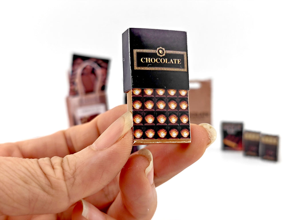 11 Miniature Chocolate Wrappers, 1:12 Scale Dollhouse Food (Digital Download)