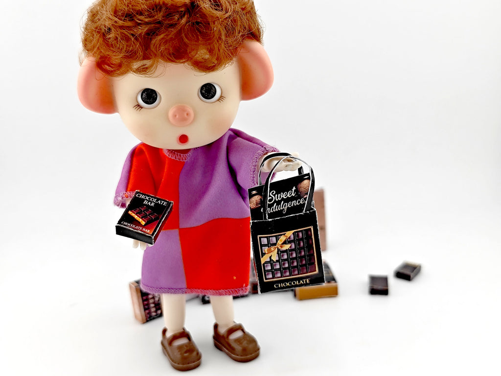 11 Miniature Chocolate Wrappers, 1:12 Scale Dollhouse Food (Digital Download)