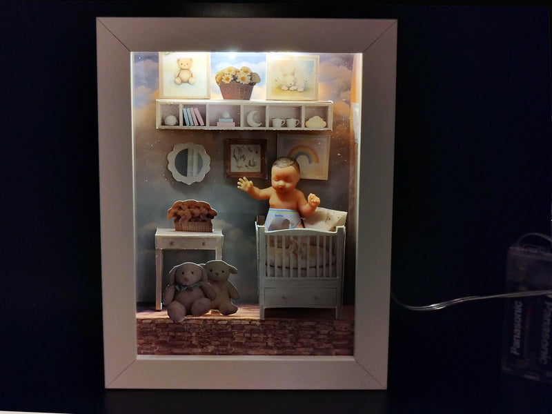 Nursery Photo Frames Kit, Miniature Dollhouse Gallery Wall Template (Digital Download)