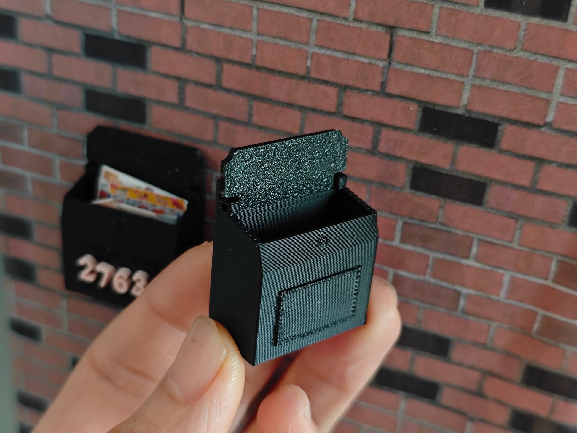 1:12 Wall Mailbox STL File, 3D Print File for Dollhouse Porch Postbox, Tiny House Numbers Set Accessory, Digital Download