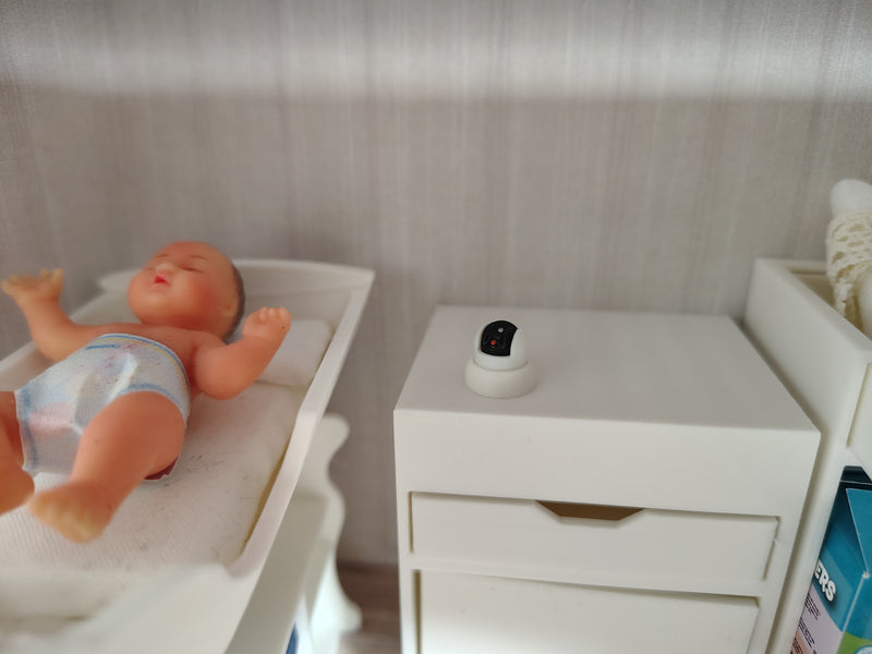 1:12 360 Degree Movable Dome Security Camera, Tiny Modern CCTV Surveillance Prop, Commercial Office Baby Room Security (Physical product)