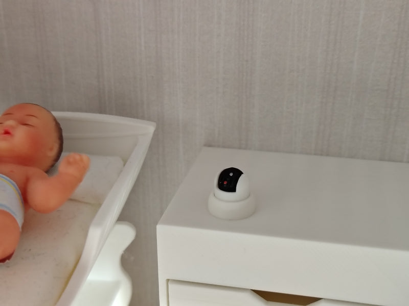 1:12 360 Degree Movable Dome Security Camera, Tiny Modern CCTV Surveillance Prop, Commercial Office Baby Room Security (Physical product)