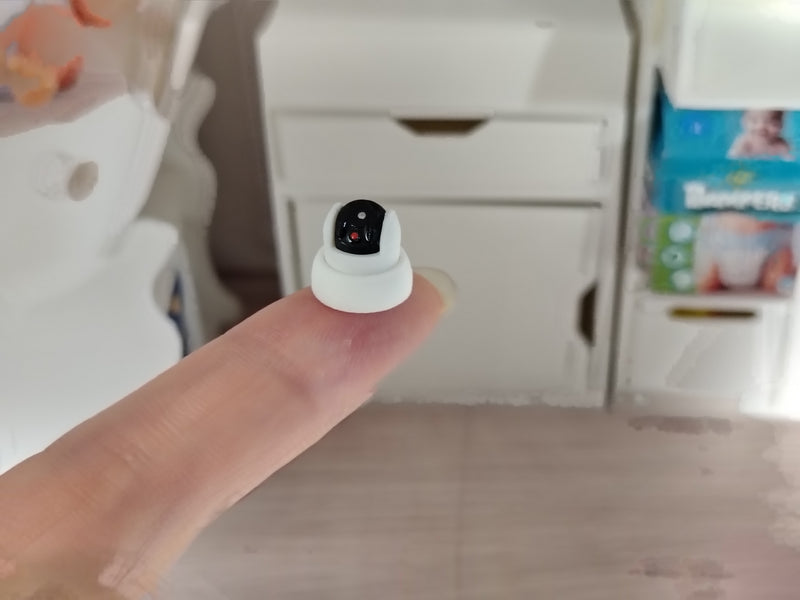 1:12 360 Degree Movable Dome Security Camera, Tiny Modern CCTV Surveillance Prop, Commercial Office Baby Room Security (Physical product)