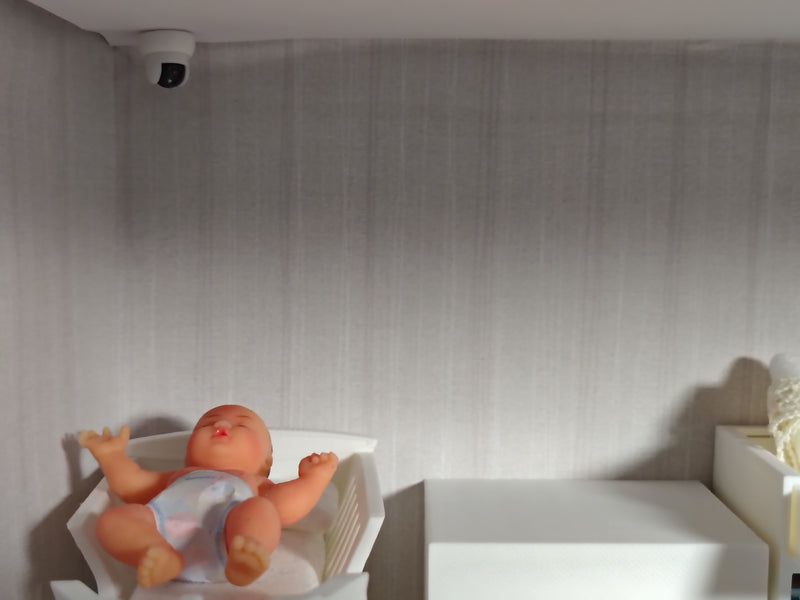 1:12 360 Degree Movable Dome Security Camera, Tiny Modern CCTV Surveillance Prop, Commercial Office Baby Room Security (Physical product)