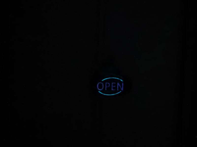 1:12 Scale Glow Neon OPEN Sign, Miniature Storefront Plaque, Dollhouse Diorama (Physical Product)