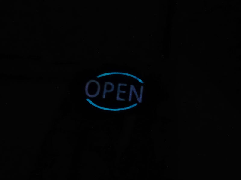 1:12 Scale Glow Neon OPEN Sign, Miniature Storefront Plaque, Dollhouse Diorama (Physical Product)