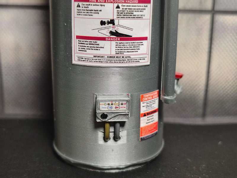 1:12 Scale Water Heater Tank, water tank, miniature Utility Appliance, Dollhouse Basement Prop, Banana Six  (Physical Product)
