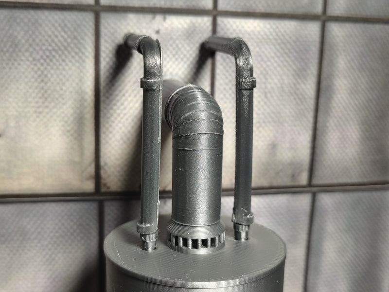 1:12 Scale Water Heater Tank, water tank, miniature Utility Appliance, Dollhouse Basement Prop, Banana Six  (Physical Product)
