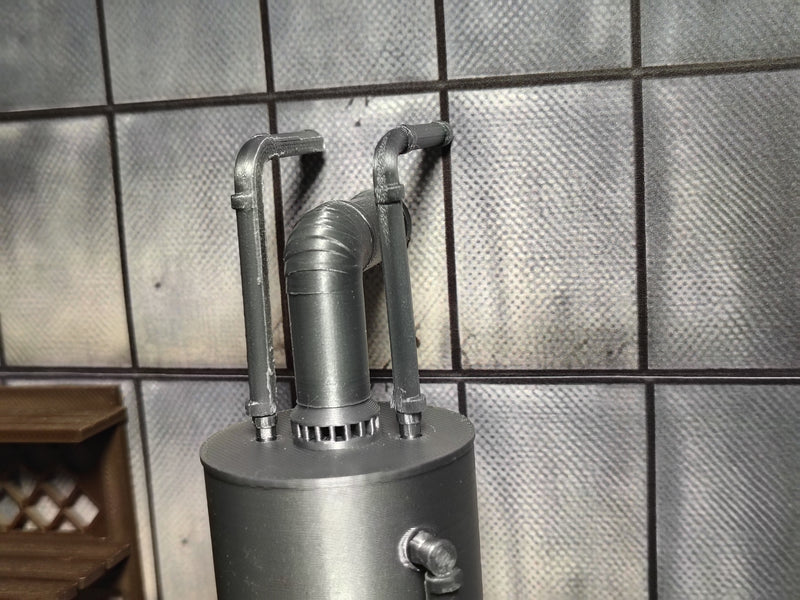 1:12 Scale Water Heater Tank, water tank, miniature Utility Appliance, Dollhouse Basement Prop, Banana Six  (Physical Product)