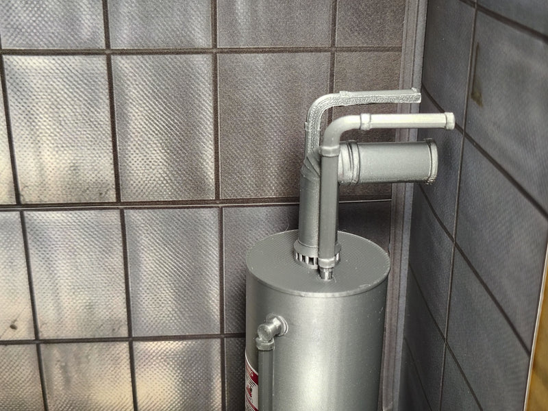 1:12 Scale Water Heater Tank, water tank, miniature Utility Appliance, Dollhouse Basement Prop, Banana Six  (Physical Product)