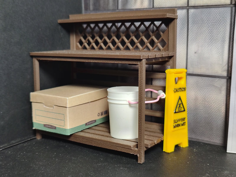 1: 12 Caution Wet Floor WarningSign,  Handmade Miniature Tiny Safety Cone, Dollhouse Janitorial Garage Lobby Diorama Prop (Physical Product)