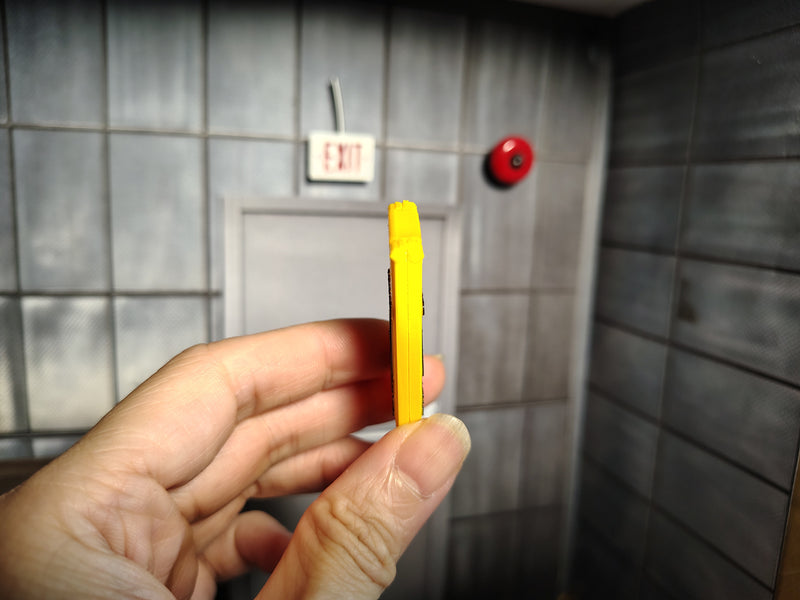 1: 12 Caution Wet Floor WarningSign,  Handmade Miniature Tiny Safety Cone, Dollhouse Janitorial Garage Lobby Diorama Prop (Physical Product)