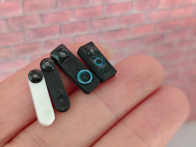 1:12 Smart Doorbell, Handcrafted Dollhouse Miniature Security Camera Prop (Physical Product)