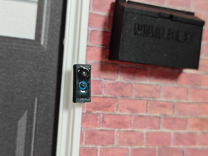 1:12 Smart Doorbell, Handcrafted Dollhouse Miniature Security Camera Prop (Physical Product)
