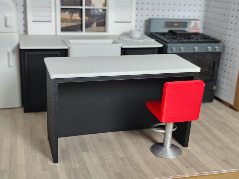 1:12 Kitchen Island STL File, Modern Dollhouse Countertop 3D Print File (Digital Product)