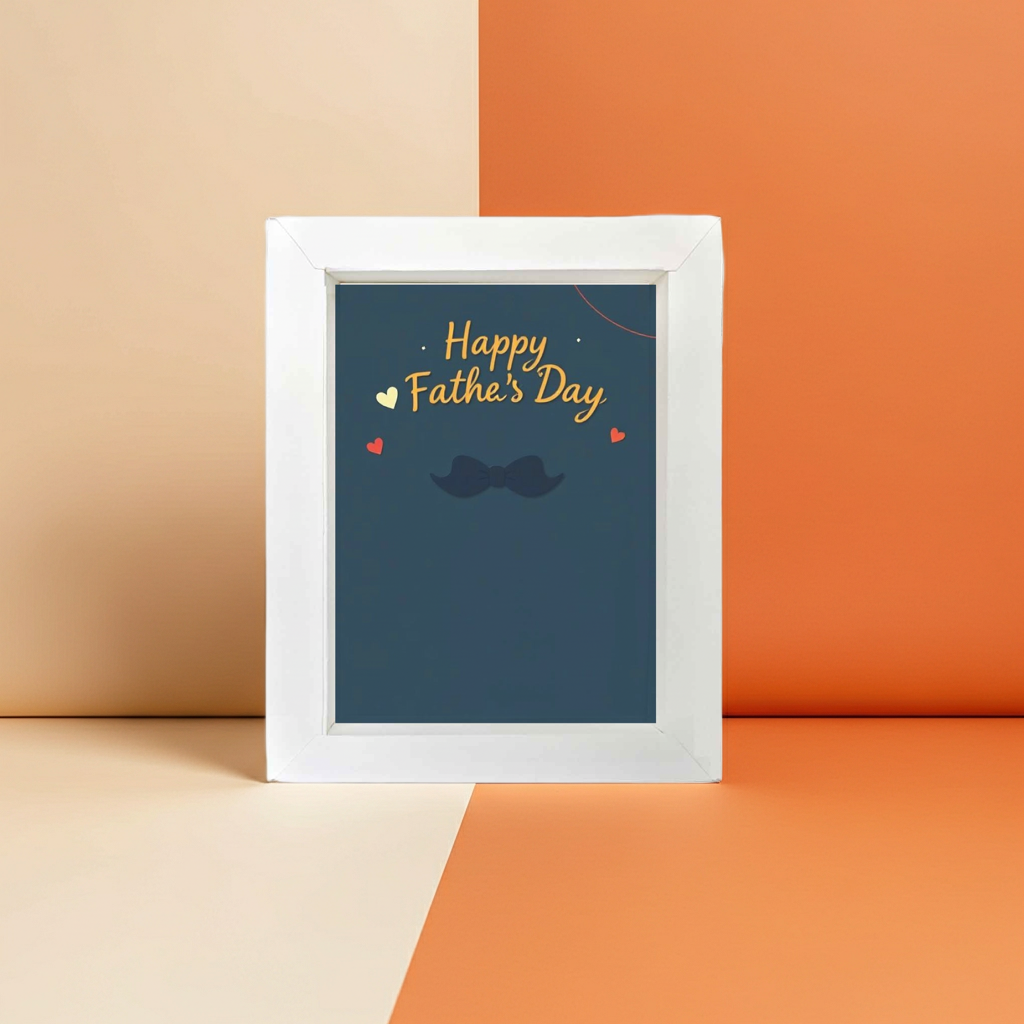 Father's Day 7X 5 inches background Blue color style  (not included photo frame and Stand)