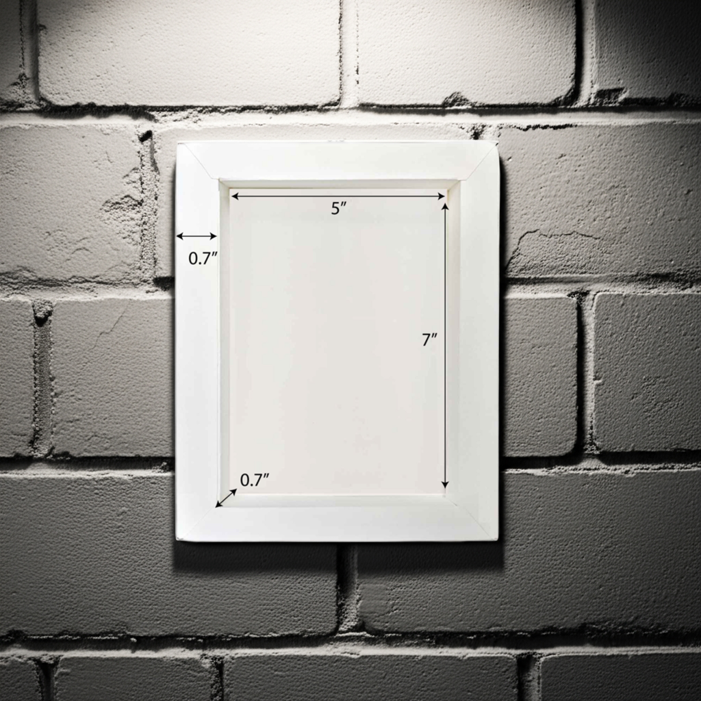 white paper photo frame 5x 7 inches