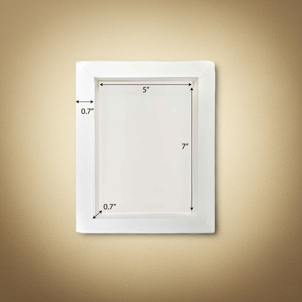 white paper photo frame 5x 7 inches