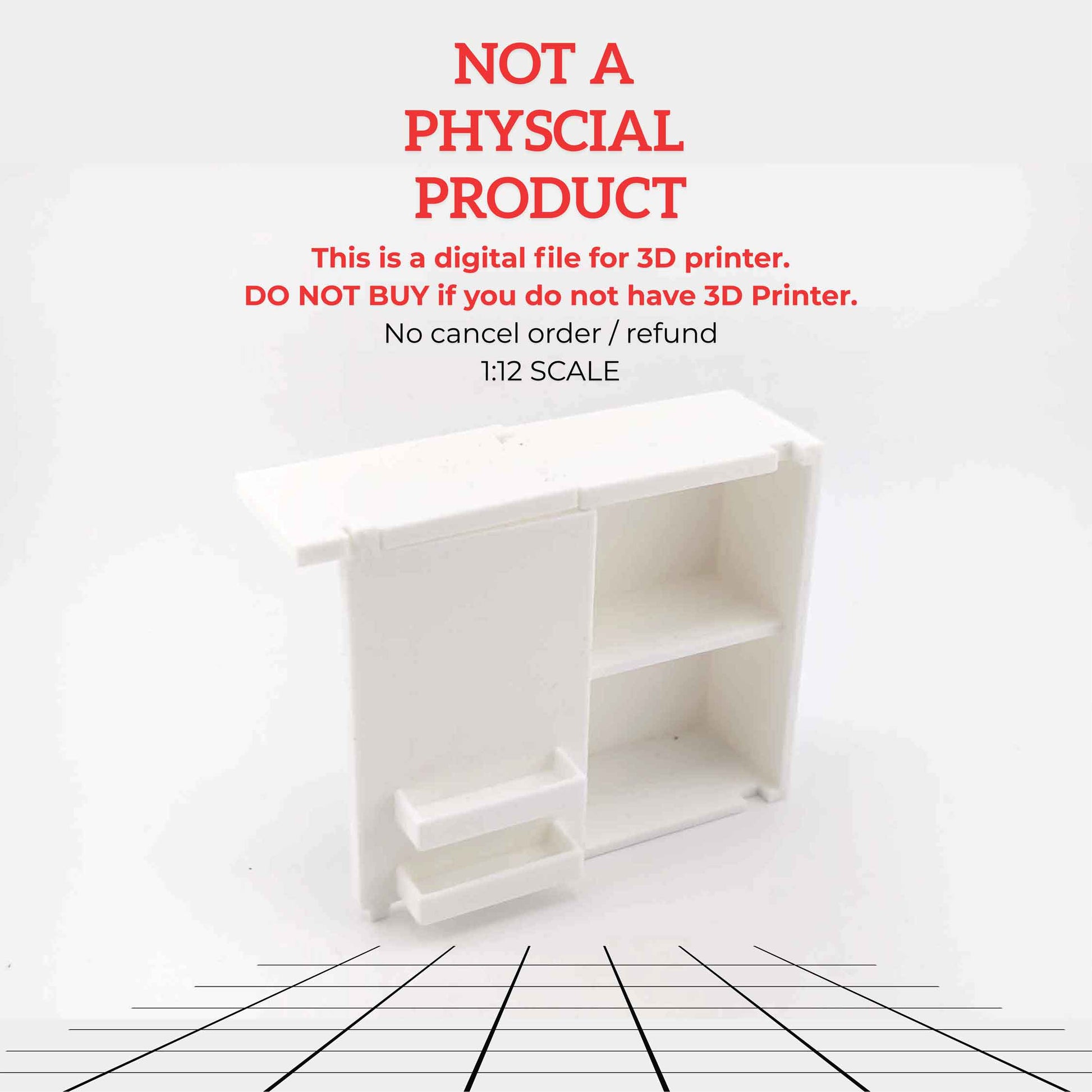 1:12 sewing machine STL file,  prints are included, craft room equipment, crafter dollhouse diorama