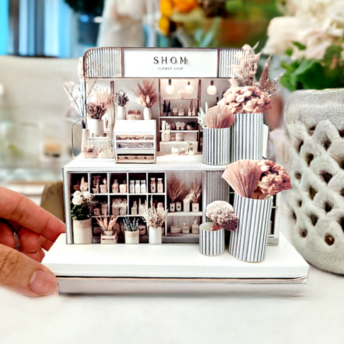 - Pick Scene - Cozy Florist, Flower Shop Stand. DIY miniature, instant download template, home decoration, sweet home,  dollhouse