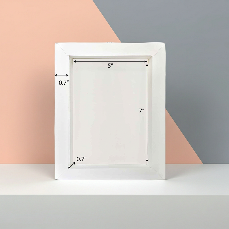 5x7 White photo Frame Template: DIY Card Stock Paper Model (PDF Pattern)