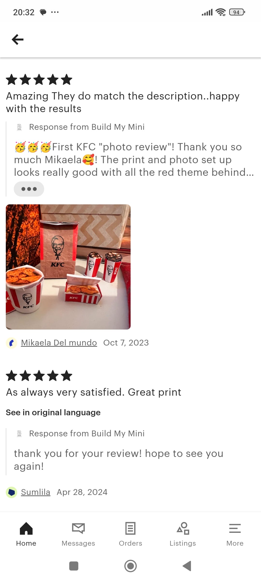 1:6, 4pieces KFC Meal Set - Printable Dollhouse Fast Food for dolls - Chicken, Chicken Bucket , Fries, DIY, printable miniature template