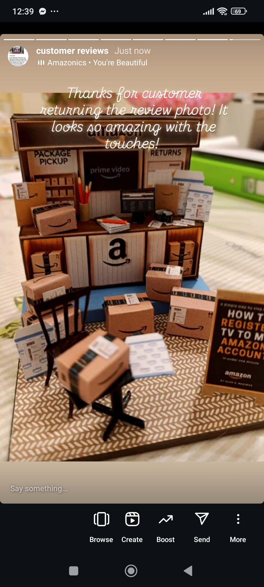 - PickScene Amazon Counter - DIY miniature scenery kit, instant download template, gift, miniature package delivery counter