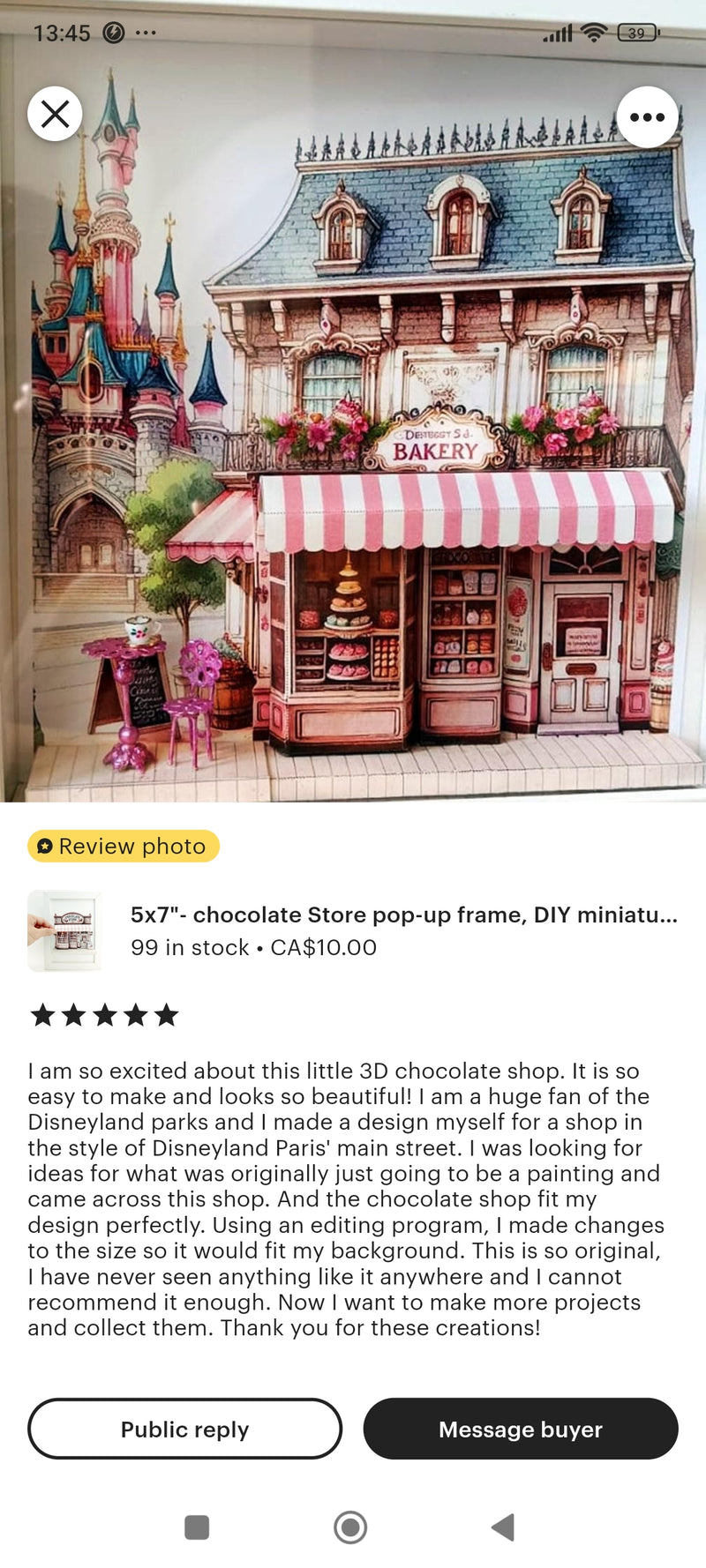 Chocolate Store Pop-Up Frame Template – DIY Miniature Scenery (Digital Download)