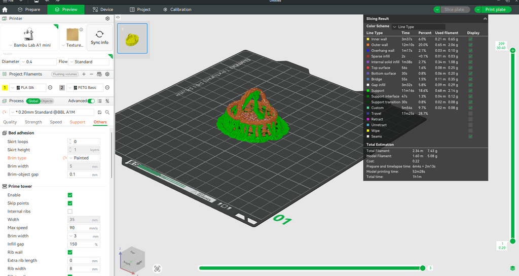 1:12 Scale Dollhouse Basket STL File, Miniature Picnic Accessory (Digital Download)
