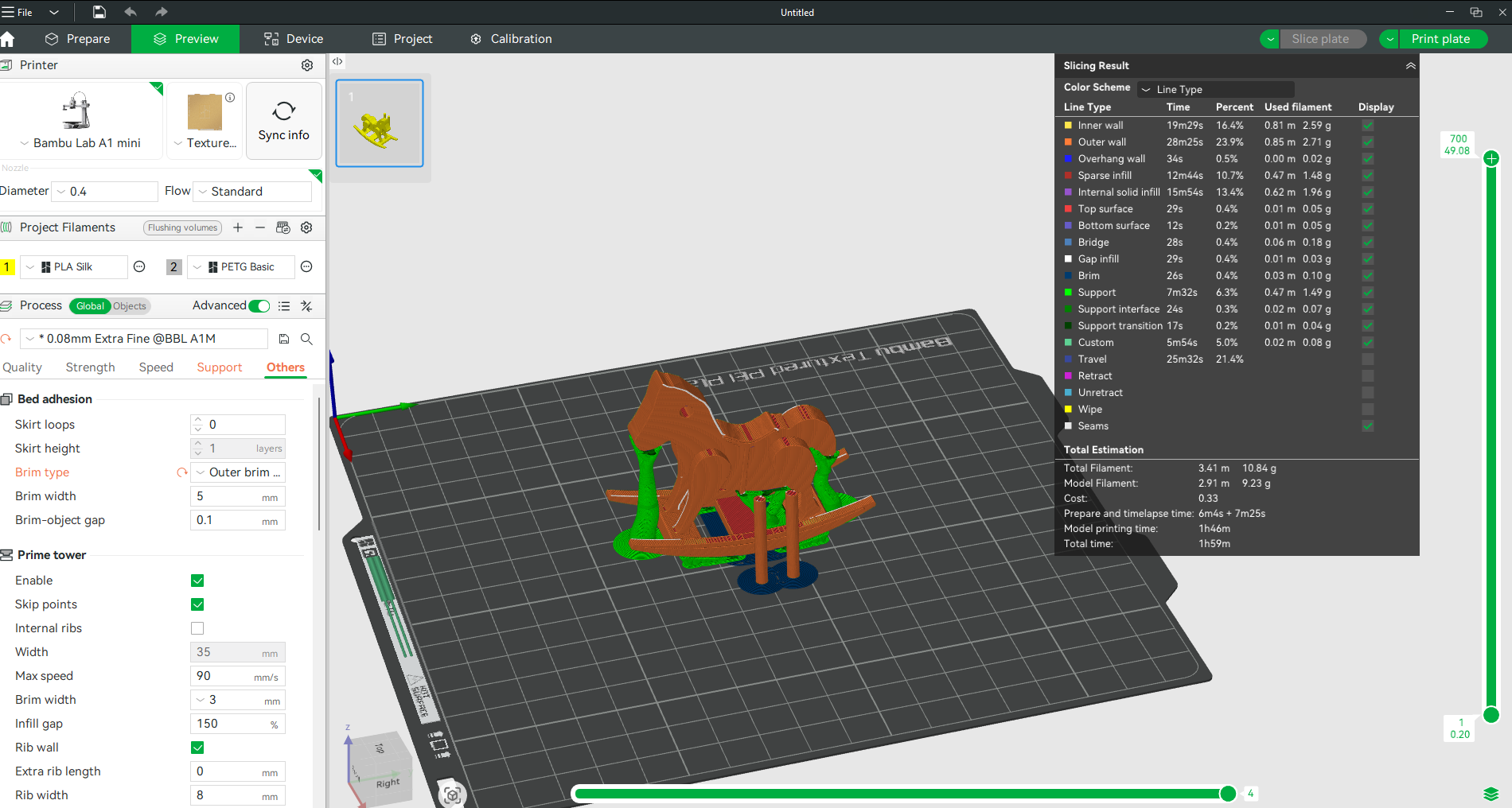 1:12 Baby Horse STL — Miniature Baby toy for Dollhouse Nurseries (3D Print File, Instant Download)