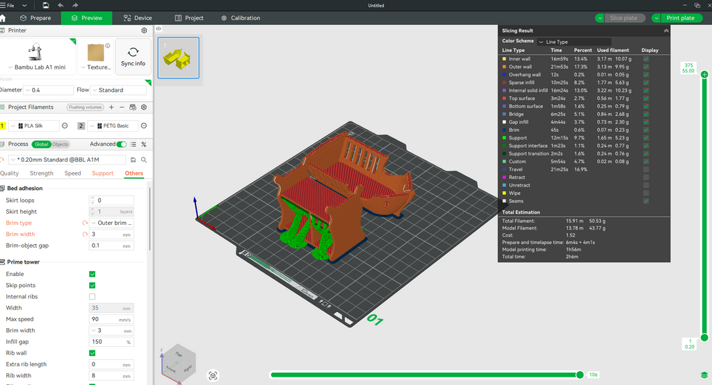 1:12 Baby Bed STL — Miniature Baby Furniture for Dollhouse Nurseries (3D Print File, Instant Download)
