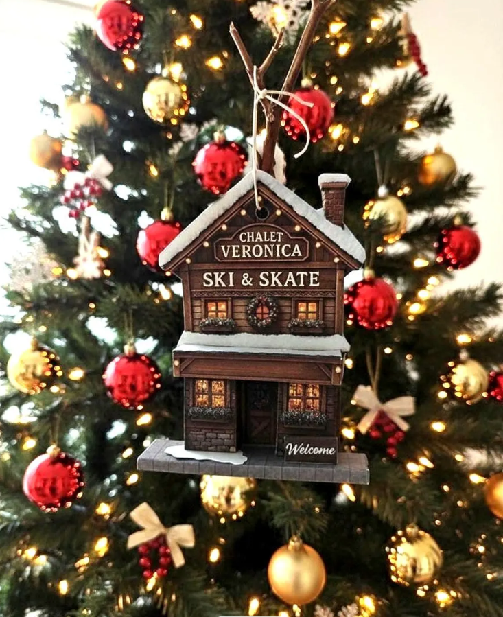 Ski & Skate Christmas Chalet DIY Kit-Miniature 7x5 photo frame shop