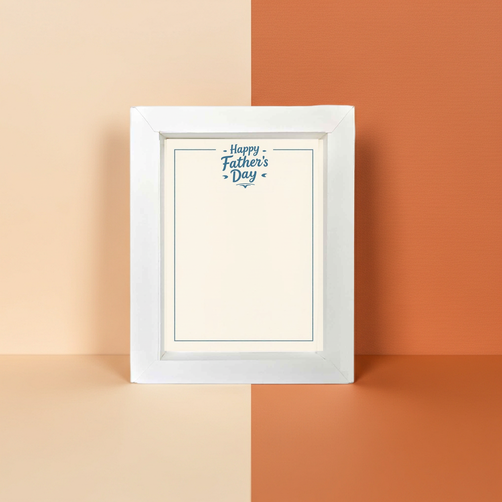 Father's Day 7X 5 inches background yellow color style (not included photo frame and Stand)