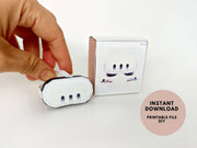 Printable DIY VR Set Christmas gift 30cm dolls 1:6 miniature play, 3D model papercraft
