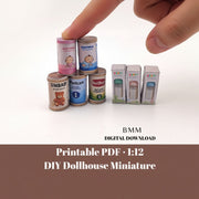 Printable 1:12 baby milk formula and bottles