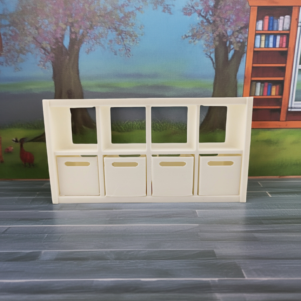 1:12 book shelf and organizers for office and home, three books are included, office equipment, office diorama