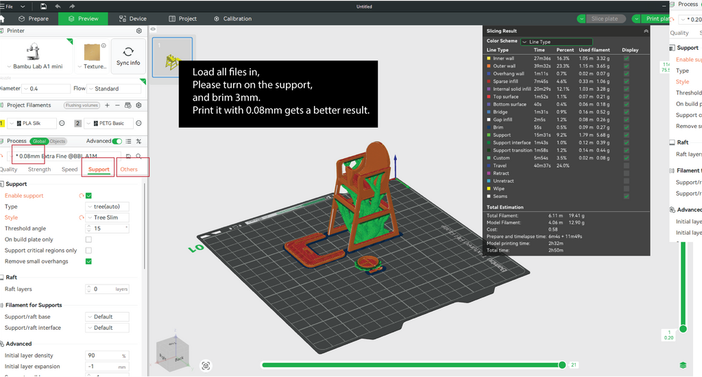 1:12 Baby High Chair STL — Miniature Baby Furniture for Dollhouse Nurseries (3D Print File, Instant Download)