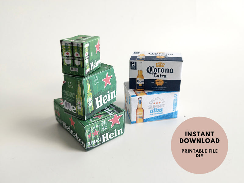1:6 Scale , 5 items beers, cold drinks, refrigerator beer, alcohol ,  yearly ornament