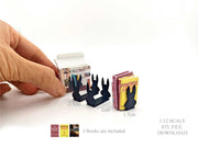 Add a touch of Easter charm to your 1:12 dollhouse with these adorable Rabbit Runny Easter Bookends!