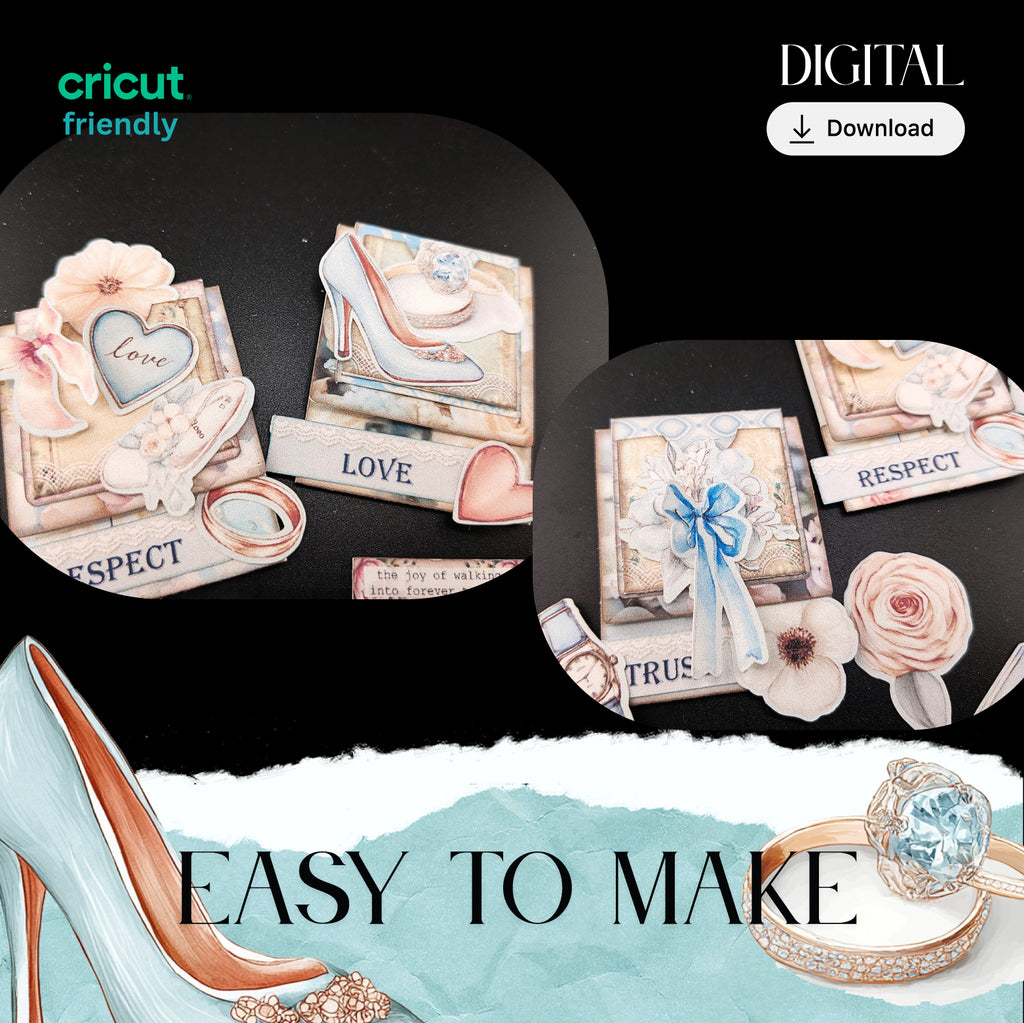 Bridal Shower Bookmark Clipart — DIY Printable Ephemera with “Embrace the Friendship” Design