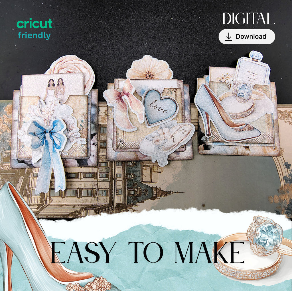 Bridal Shower Bookmark Clipart — DIY Printable Ephemera with “Embrace the Friendship” Design