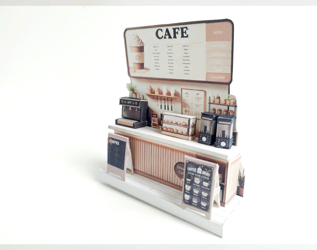 Coffee Cafe Shop,  gift, miniature models, coffee machine, blender, bread box