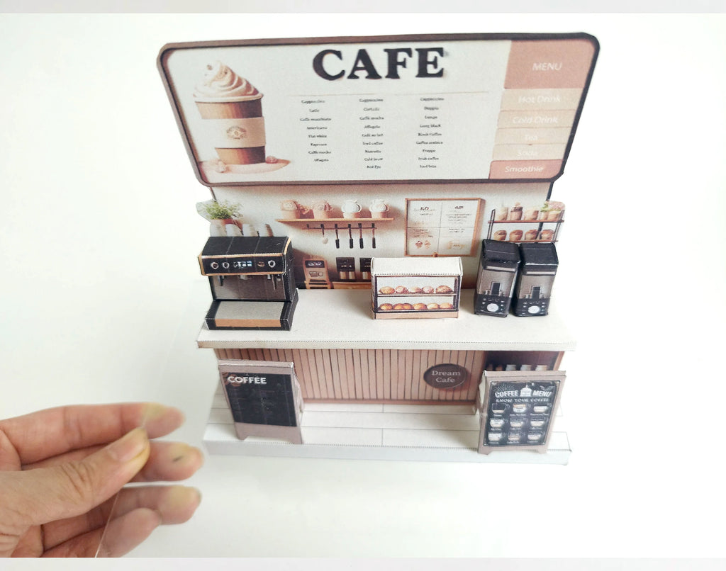 Coffee Cafe Shop,  gift, miniature models, coffee machine, blender, bread box