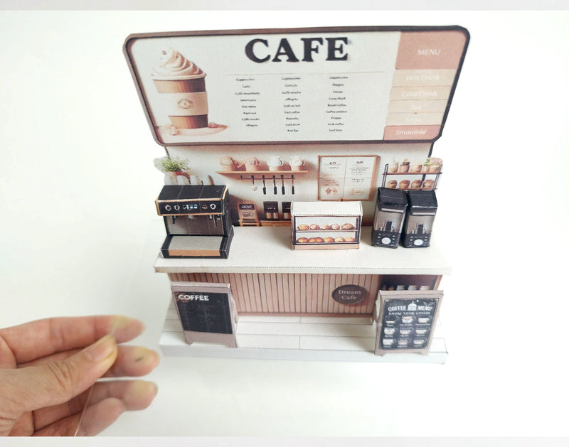 Coffee Cafe Shop,  gift, miniature models, coffee machine, blender, bread box