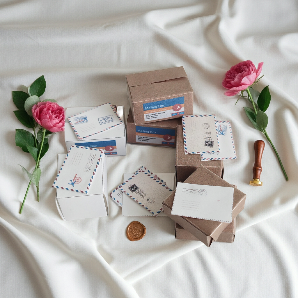 1:12 post office mail box packages with envelops, canada post mail box