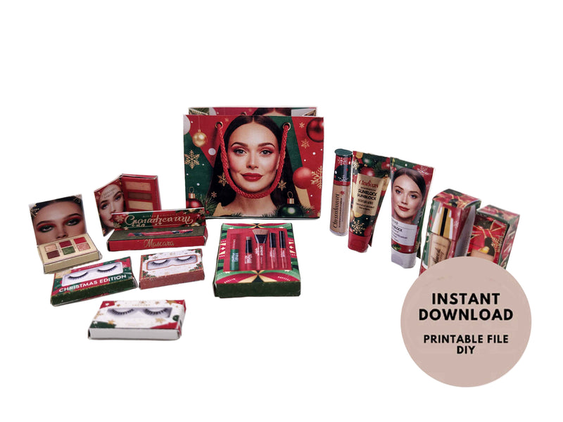 BMM christmas make up miniature for 1:6 barbie dolls