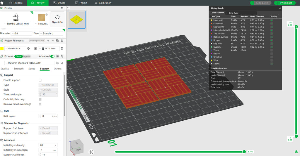 1:12 Realistic Garden & Balcony Floor — STL File for Dollhouse 3D Printing