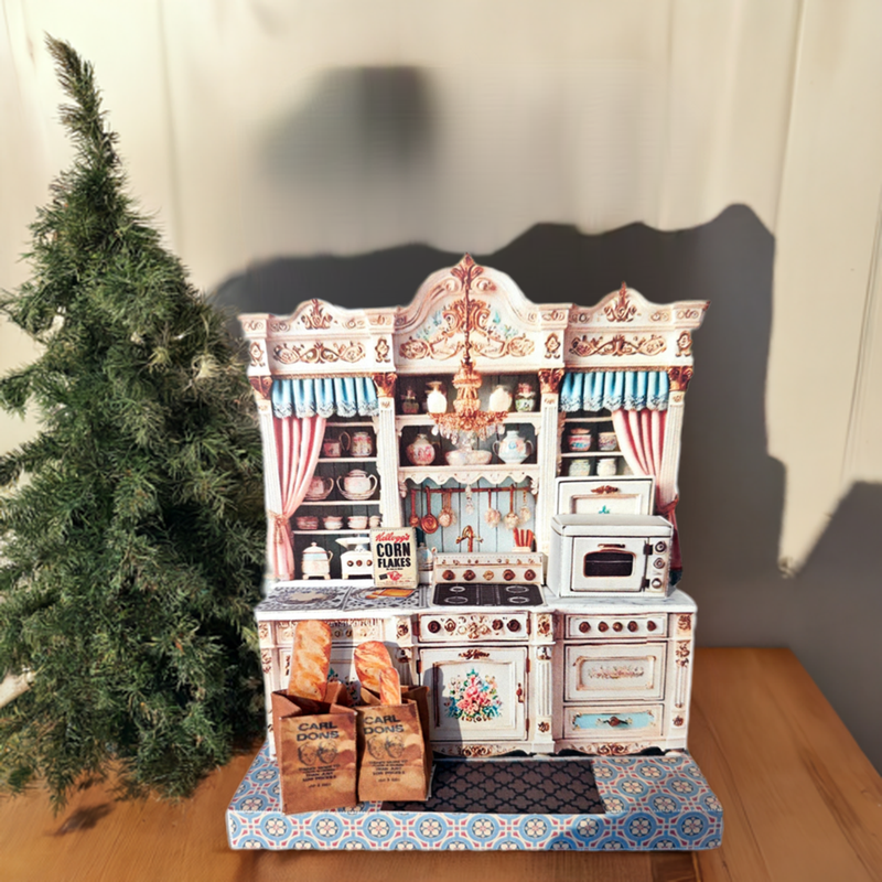 Pick Scene Vintage Victoria kitchen Stand, backdrop, diorama, arts, design, mini kitchen