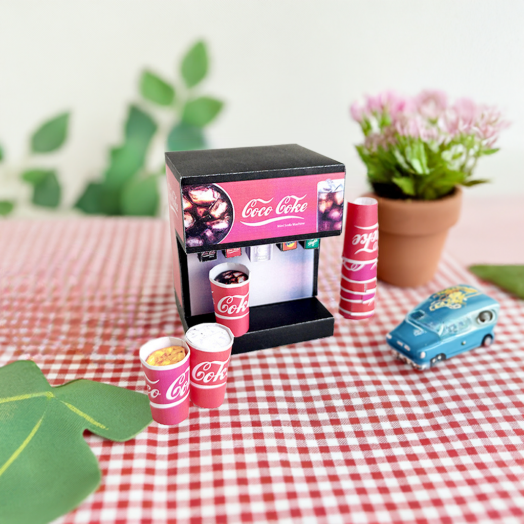 Pop Machine Paper Model 1:6 DIY printable Soda machine pop machine | Instant download printable ...