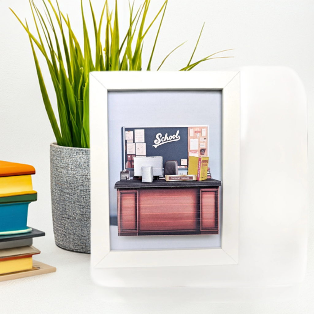 5"X7"TEACHER frame-, wall decoration, customize personalize gifts, shadow box, 3D, printable template, DIY